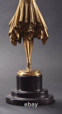Art Deco Bronze Figure Dancer Woman Miss Kita