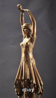 Art Deco Bronze Figure Dancer Woman Miss Kita