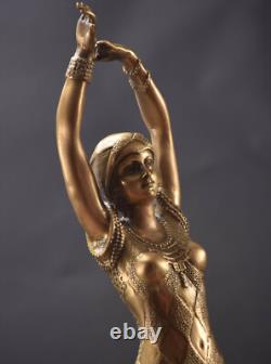 Art Deco Bronze Figure Dancer Woman Miss Kita