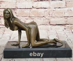 Art Deco Bronze Figurine of a Nude Dancer in an Evocative Pose for Sale