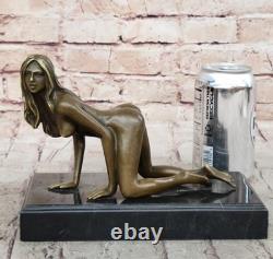 Art Deco Bronze Figurine of a Nude Dancer in an Evocative Pose for Sale