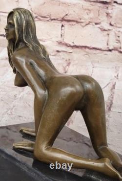Art Deco Bronze Figurine of a Nude Dancer in an Evocative Pose for Sale