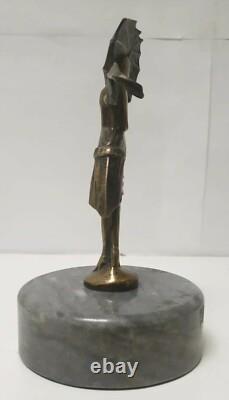 Art Deco Bronze Hood Ornament Car Woman Umbrella Mascot