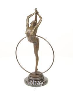 Art Deco Bronze Hoop Dancer Sculpture after Pierre Collinet