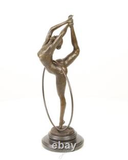Art Deco Bronze Hoop Dancer Sculpture after Pierre Collinet