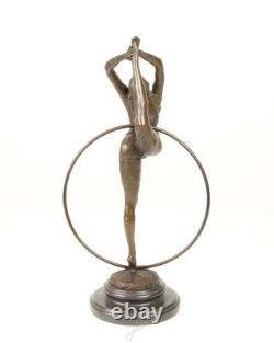 Art Deco Bronze Hoop Dancer Sculpture after Pierre Collinet