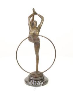 Art Deco Bronze Hoop Dancer Sculpture after Pierre Collinet