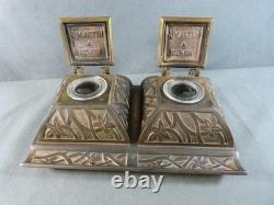 Art Deco Bronze Inkstand by the Arthur Martin Factory in Revin, circa 1920