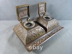 Art Deco Bronze Inkstand by the Arthur Martin Factory in Revin, circa 1920