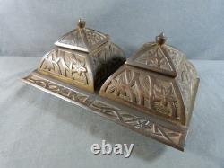Art Deco Bronze Inkstand by the Arthur Martin Factory in Revin, circa 1920