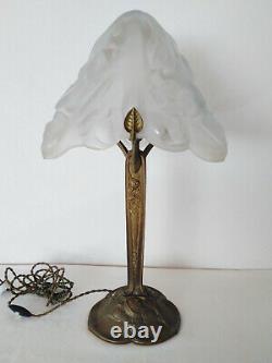 Art Deco Bronze Lamp Degué