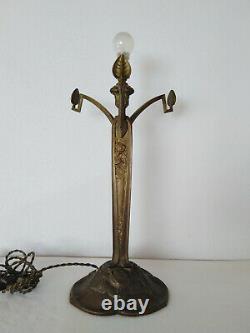 Art Deco Bronze Lamp Degué