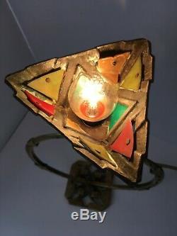 Art Deco Bronze Lamp Signed Adolphe Petit Monsigny