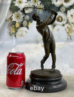 Art Deco Bronze Male Golfer Figurine Sculpture