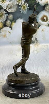 Art Deco Bronze Male Golfer Figurine Sculpture