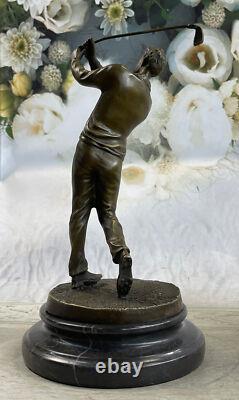 Art Deco Bronze Male Golfer Figurine Sculpture