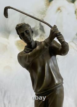 Art Deco Bronze Male Golfer Figurine Sculpture