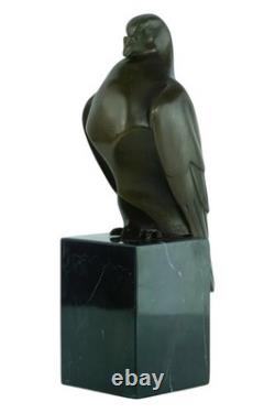 Art Deco Bronze Pigeon Sculpture on Black Marble after Milo Art Deco Bronze Pigeon Sculpture on Black Marble after Milo