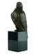 Art Deco Bronze Pigeon Sculpture On Black Marble After Milo