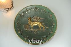 Art Deco Bronze Plate Signed Max Le Verrier Winged Lion of Venice