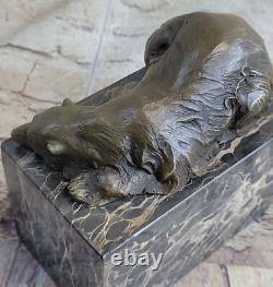 Art Deco Bronze Polar Bear Bookend Figurine