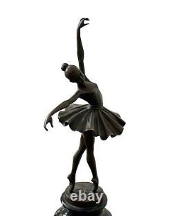Art Deco Bronze Sculpture 1920/30 by Crespin - Female Dancer Statue Figurine
