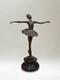 Art Deco Bronze Sculpture Ballerina Dancer Signed Milo Bronze Stamp