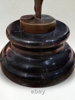 Art Deco Bronze Sculpture Ballerina Dancer Signed Milo Bronze Stamp