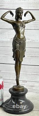 Art Deco Bronze Sculpture Dancer Illusion of Virtue by D.H. Chiparus Art Figure