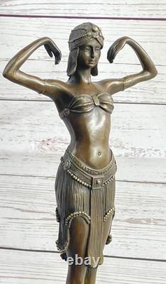Art Deco Bronze Sculpture Dancer Illusion of Virtue by D.H. Chiparus Art Figure