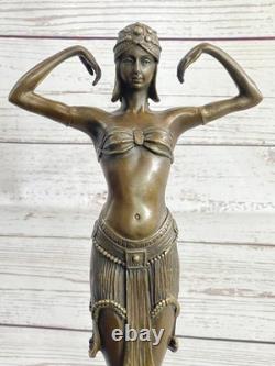 Art Deco Bronze Sculpture Dancer Illusion of Virtue by D.H. Chiparus Art Figure