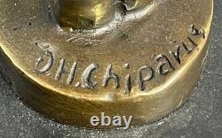 Art Deco Bronze Sculpture Dancer Illusion of Virtue by D.H. Chiparus Art Figure