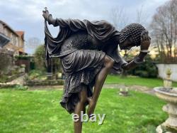 Art Deco Bronze Sculpture Dancer with Drapery
