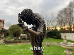 Art Deco Bronze Sculpture Dancer with Drapery