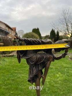Art Deco Bronze Sculpture Dancer with Drapery