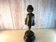 Art Deco Bronze Sculpture Girl With Bag After Alex Kelety