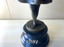 Art Deco Bronze Sculpture Girl with Bag after Alex Kelety