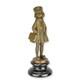 Art Deco Bronze Sculpture Girl With Bag After Alex Kletey