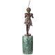 Art Deco Bronze Sculpture Girl With Fishing Rod After Ferdinand Preiss