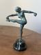 Art Deco Bronze Sculpture Nude Juggling Dancer Coline Marble Base 25 Cm
