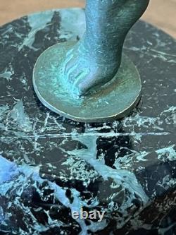Art Deco Bronze Sculpture Nude Juggling Dancer Coline Marble Base 25 cm