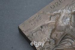 Art Deco Bronze Sculpture Plaque OREADE 1932 DNS
