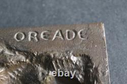 Art Deco Bronze Sculpture Plaque OREADE 1932 DNS