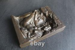 Art Deco Bronze Sculpture Plaque OREADE 1932 DNS