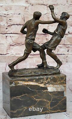 Art Deco Bronze Sculpture Sport Boxer Bookend For Sale