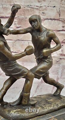 Art Deco Bronze Sculpture Sport Boxer Bookend For Sale