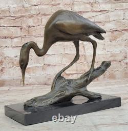 Art Deco Bronze Sculpture Statue Figurine Decor Signed Milo Crane
