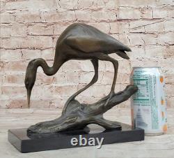 Art Deco Bronze Sculpture Statue Figurine Decor Signed Milo Crane