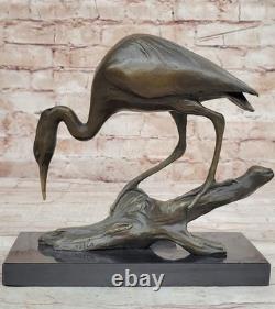 Art Deco Bronze Sculpture Statue Figurine Decor Signed Milo Crane