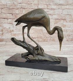 Art Deco Bronze Sculpture Statue Figurine Decor Signed Milo Crane